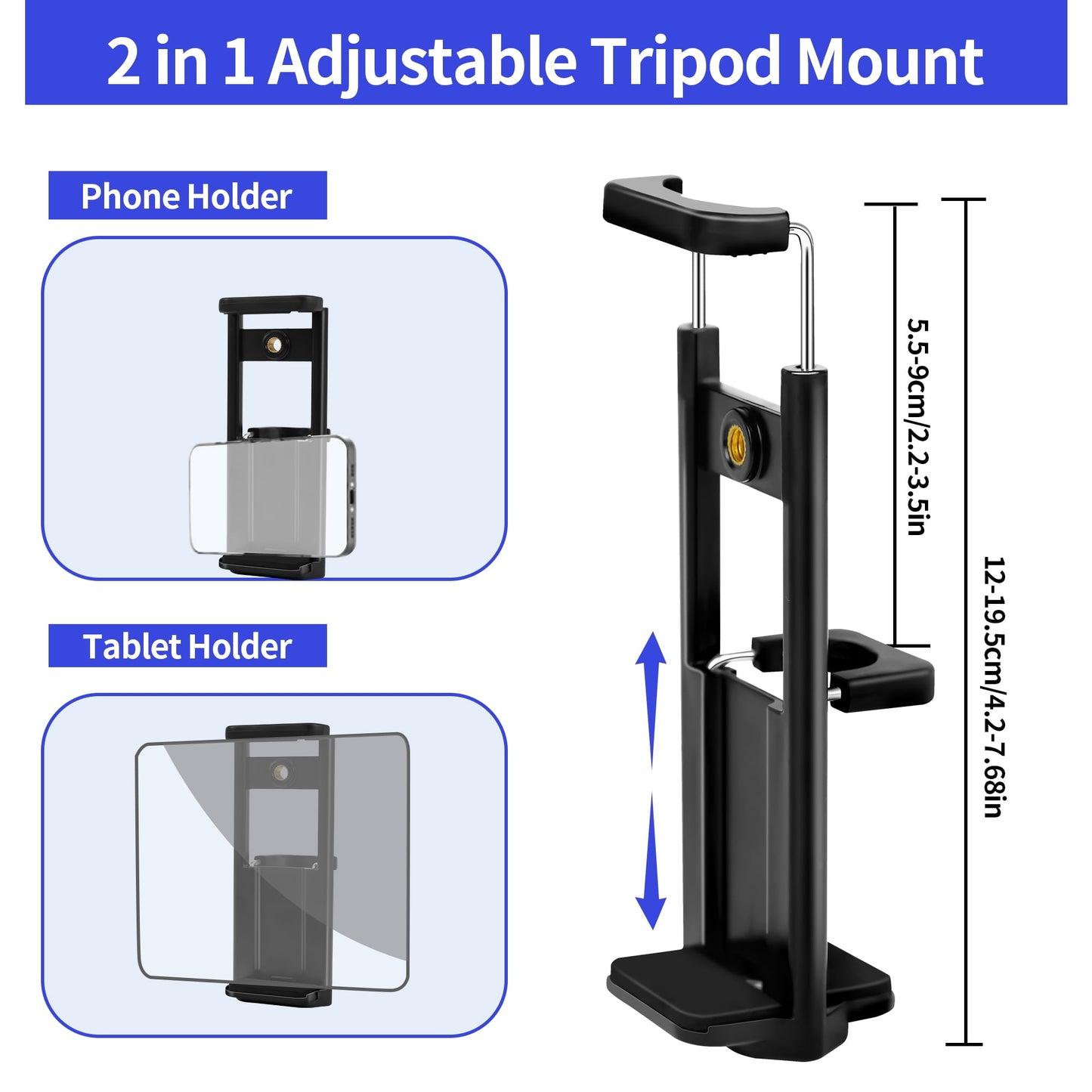 63" Tripod Stand, Camera Tripod with Travel Bag, Extendable Cell Phone Tripod Stand with Wireless Remote and Phone Holder, Compatible with Cameras, Phone & Tablet, Sport Camera