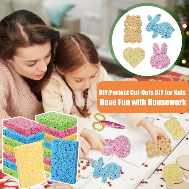 SUGARDAY 16 Pack Kitchen Sponges for Dishes Cleaning Non Scratch Compressed Sponges