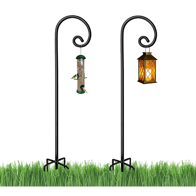 2 Pack Shepherd Hook 48 inch,Bird feeding poles,Rust Resistant, Garden Hanging Basket, Pathway ,LightLantern,Wind Chimes,Wedding