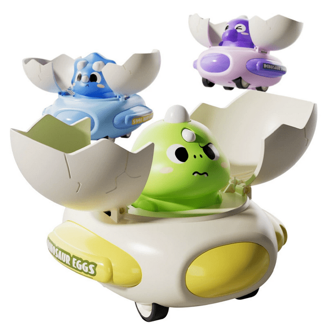 2025 New Toy Car Boys Inertia Car Children Dinosaur Car Back Collision Deformation Car Dinosaur Egg