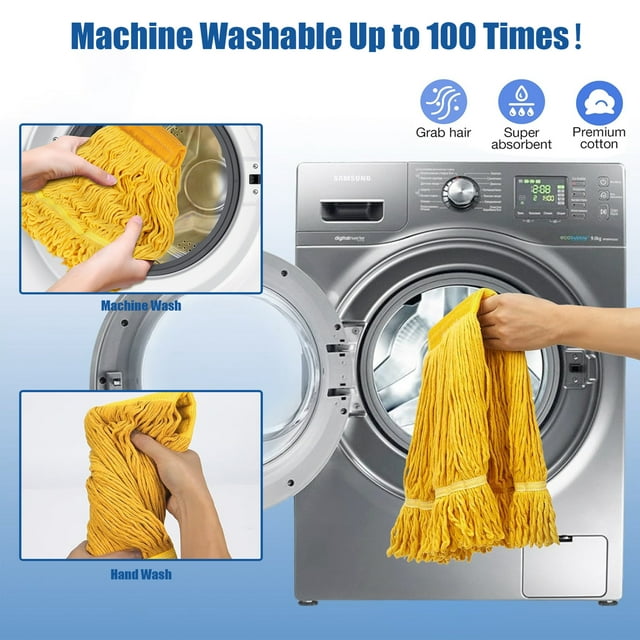 SUGARDAY Commercial Mop for floors Looped-End String Wet Heavy Duty Industrial Wet Mop