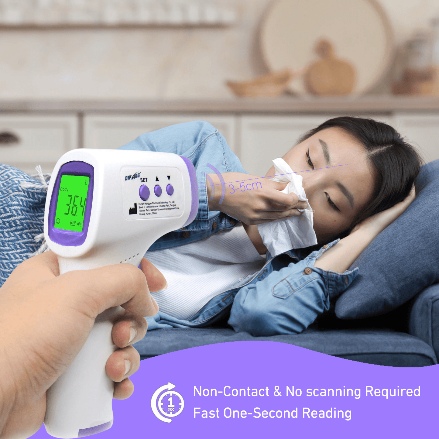 SUPTREE Non-Contact Digital Infrared Forehead Thermometer for Baby Body