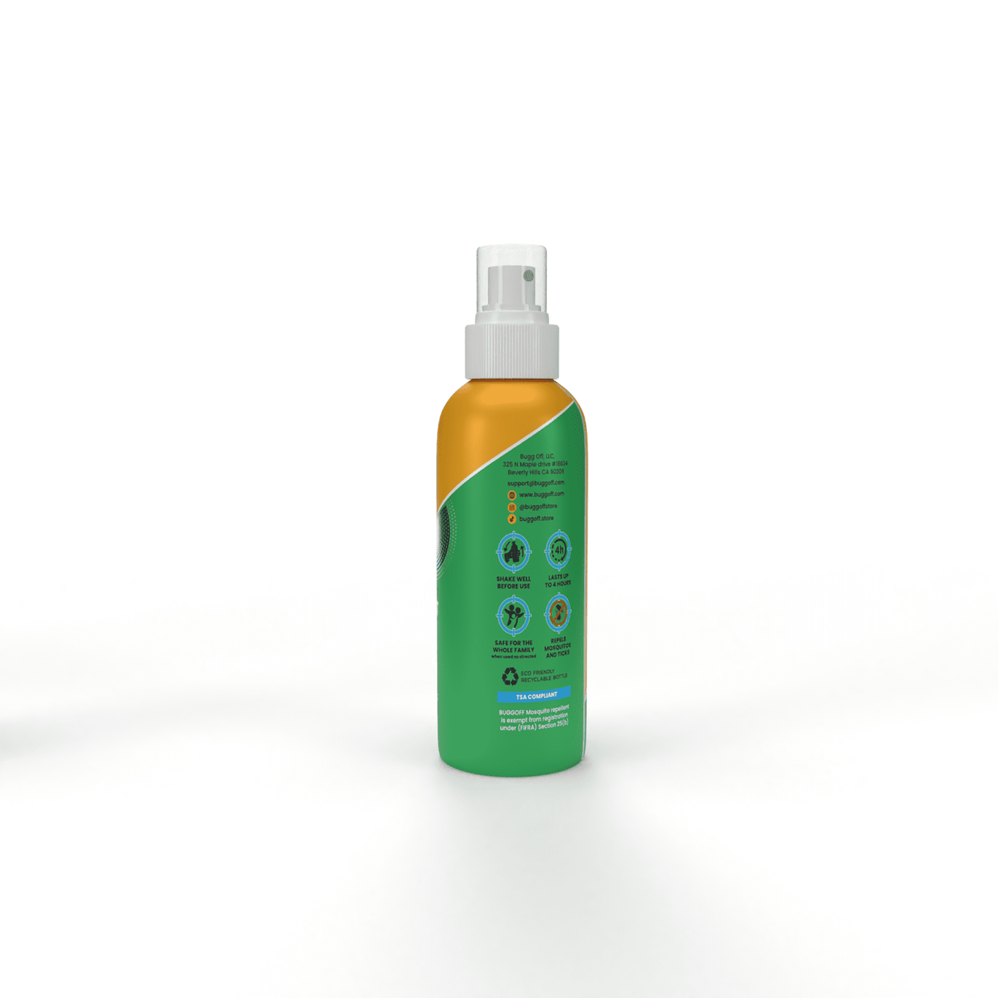Natrual Mosquito, Gnats & Tick Bug Spray Repellent, 1.7 FL OZ (50ml) Deet Free, Made with Essential Oils, Lasts up to 4 Hours, Travel Size (1 Pack)