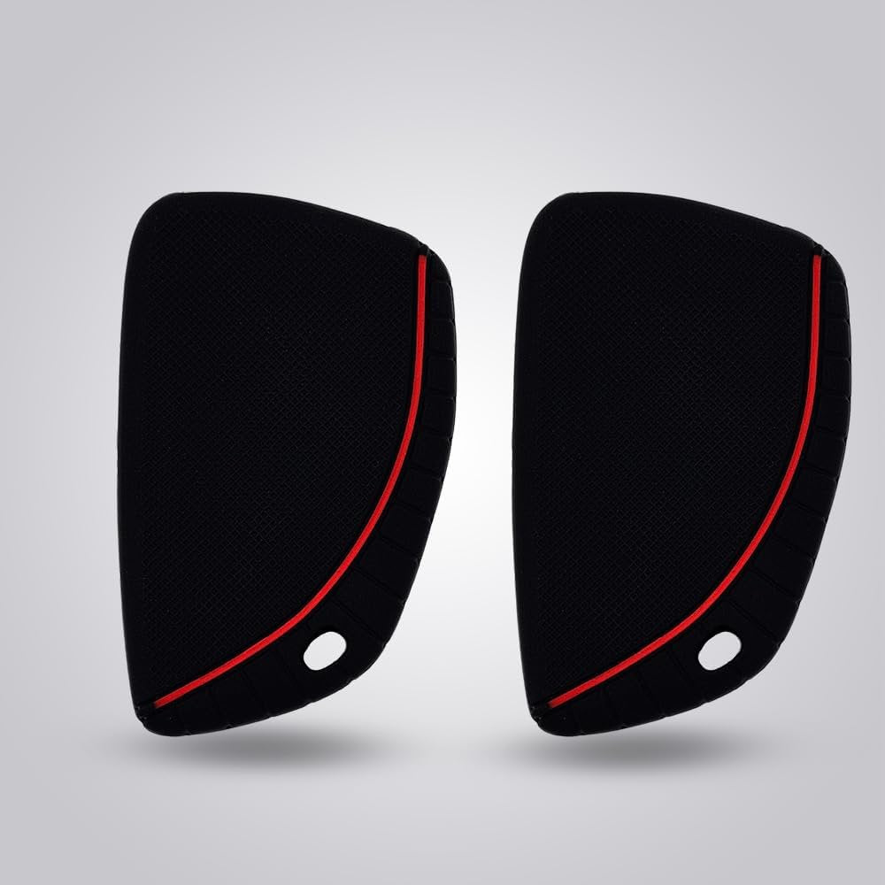 Autobase Silicone Key Fob Cover for 2025 Chevy Equinox Silverado GMC Sierra | Rubber Remote Key Fob Protector Case with 5 Buttons - Black - 2 Pcs