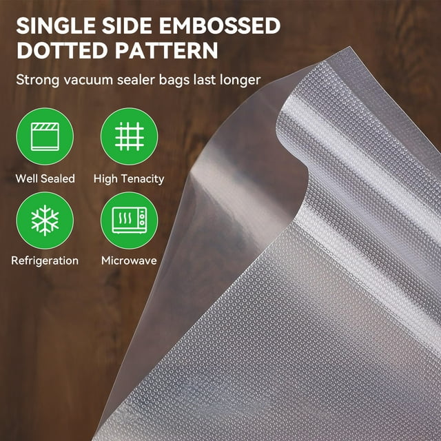 Torio BPA-Free Vacuum Sealer Bags, 2 Rolls (11.8" x 16.4') for Freezer & Sous Vide Cooking