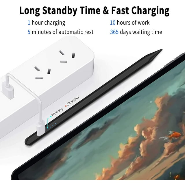 DnxnIaIfy Stylus Pens for iPads ,Fast Charging Pen, iPads Pencil Stylus Pens,Compatible with iPads 9th 8th 7th 6th Generation iPads Air 4th 3rd Gen iPads Pro 11-12.9 Inch iPads Mini 6th 5th Gen