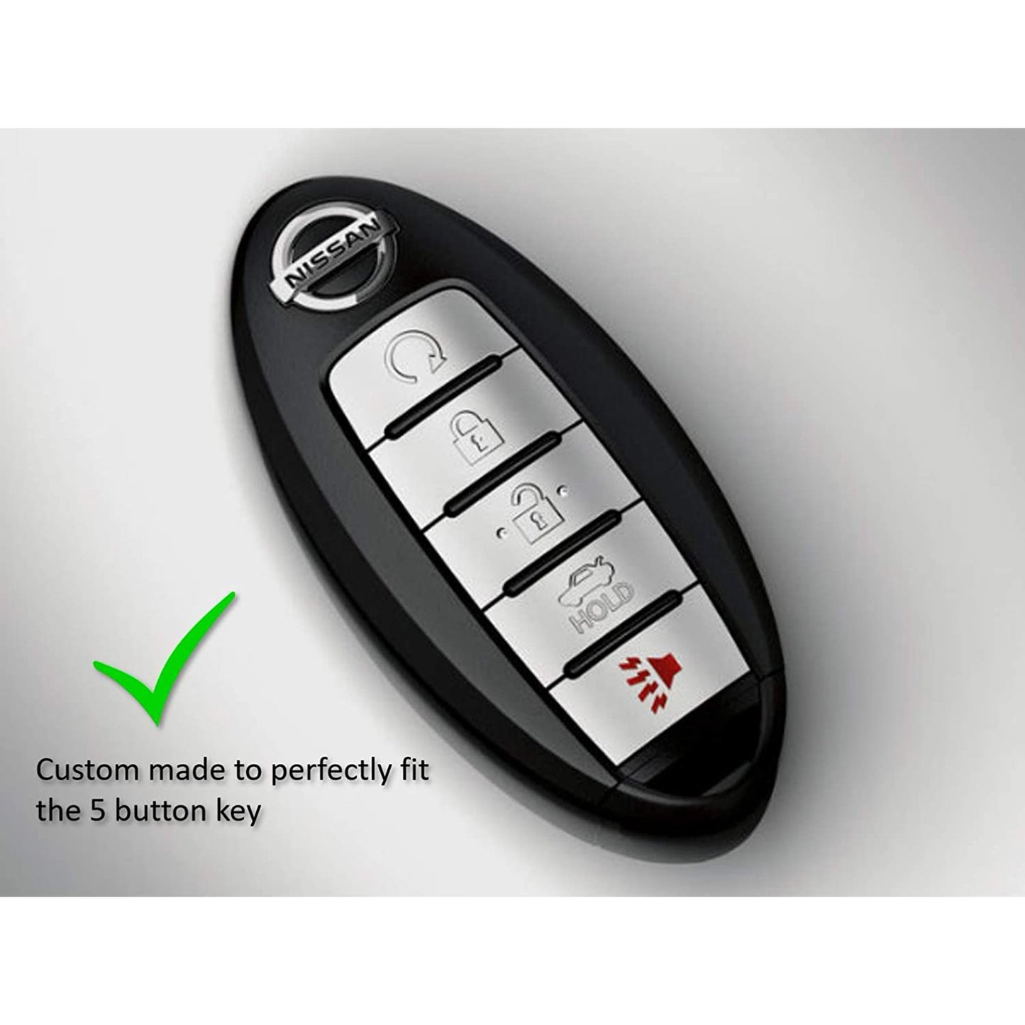 Autobase Silicone Key Fob Cover for Nissan Rogue Murano Armada Maxima Altima Sedan Pathfinder INFINITI JX35 Q50 Q60 QX56 QX60 QX80 | Car Accessory | Key Protection Case 2 Pcs (Black)