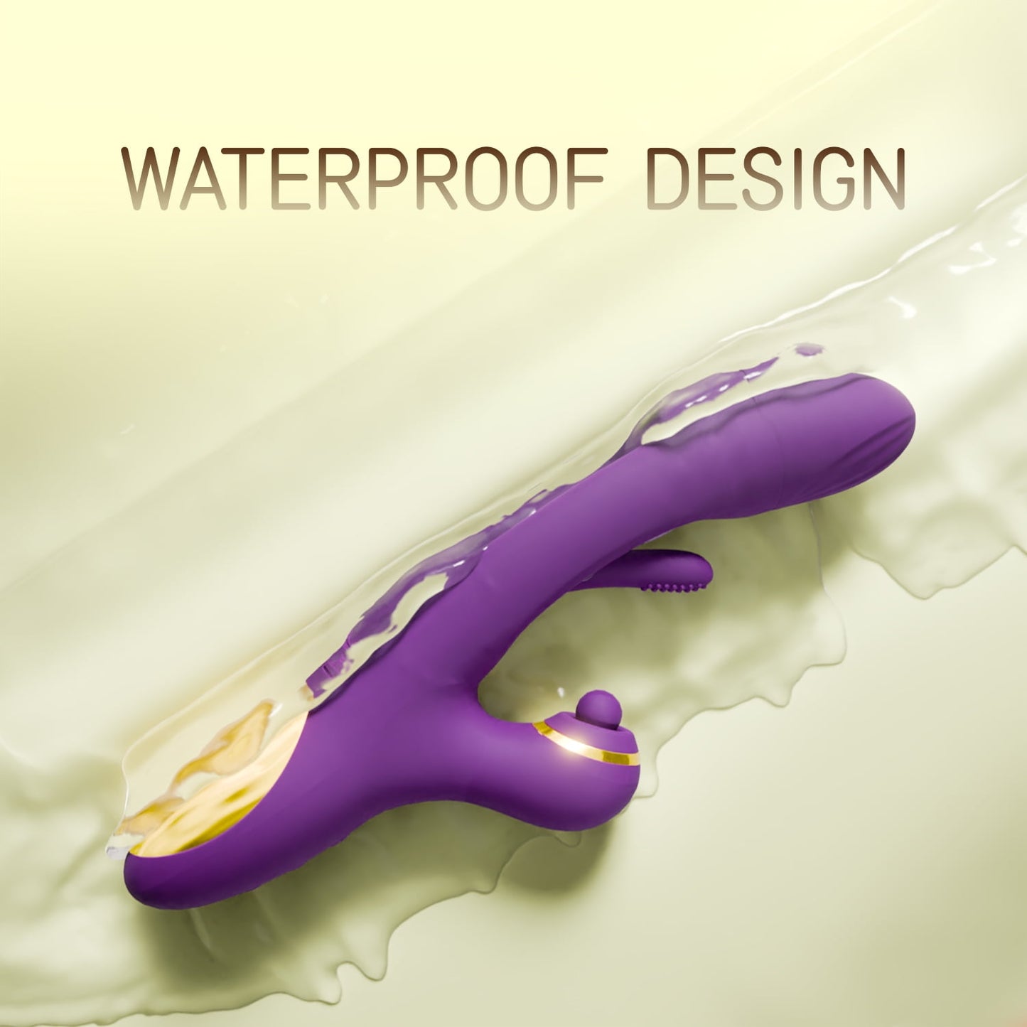 Thrusting Dildo Vibrator Sex Toys for Women, KERERO 3 in 1 G Spot Vibrators with 7 Tapping, 7 Vibrating & 7 Flapping Patterns, Rabbit Vibrator Women Adult Toys( Purple)
