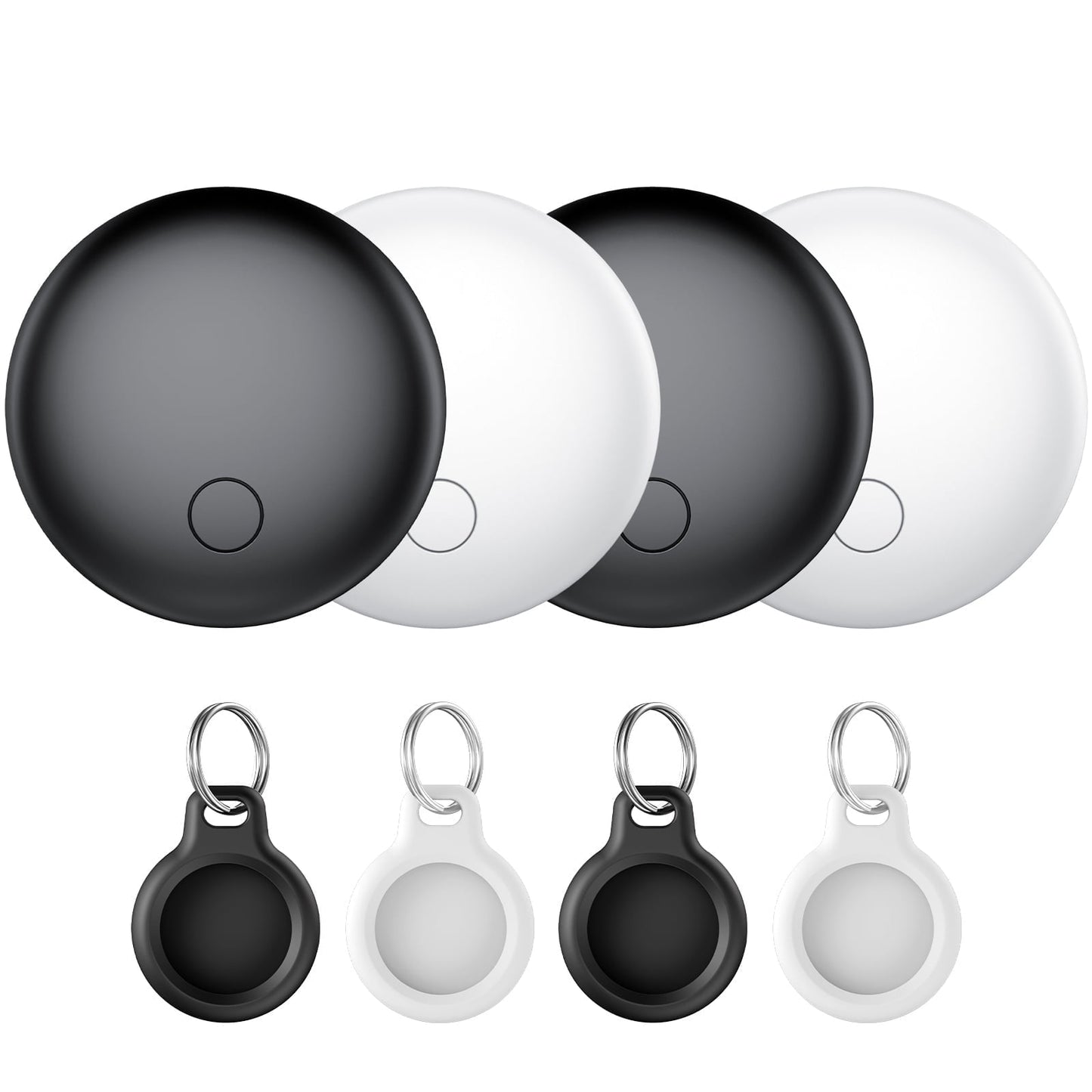 Air Tracker, Bluetooth Tracker Tag-4 Pack, Item Finder Works with Find My App (iOS Only), Smart Tag for Keys/Wallets/Luggage/Backpacks, Replaceable Battery, IP67 Waterproof, Worldwide Tracking
