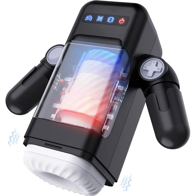 Automatic Male Masturbator, KERERO Male Masturbators Cup with 10 Thrusting & Vibration Modes, Sex Toys for Men with Heating Function, Automatic Stroker with Phone Holder, Adult Sex Toys & Games