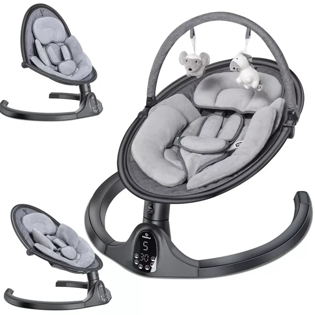 Baby Swing for Infants with Remote Control, 5 Sway Speed, Bluetooth Music