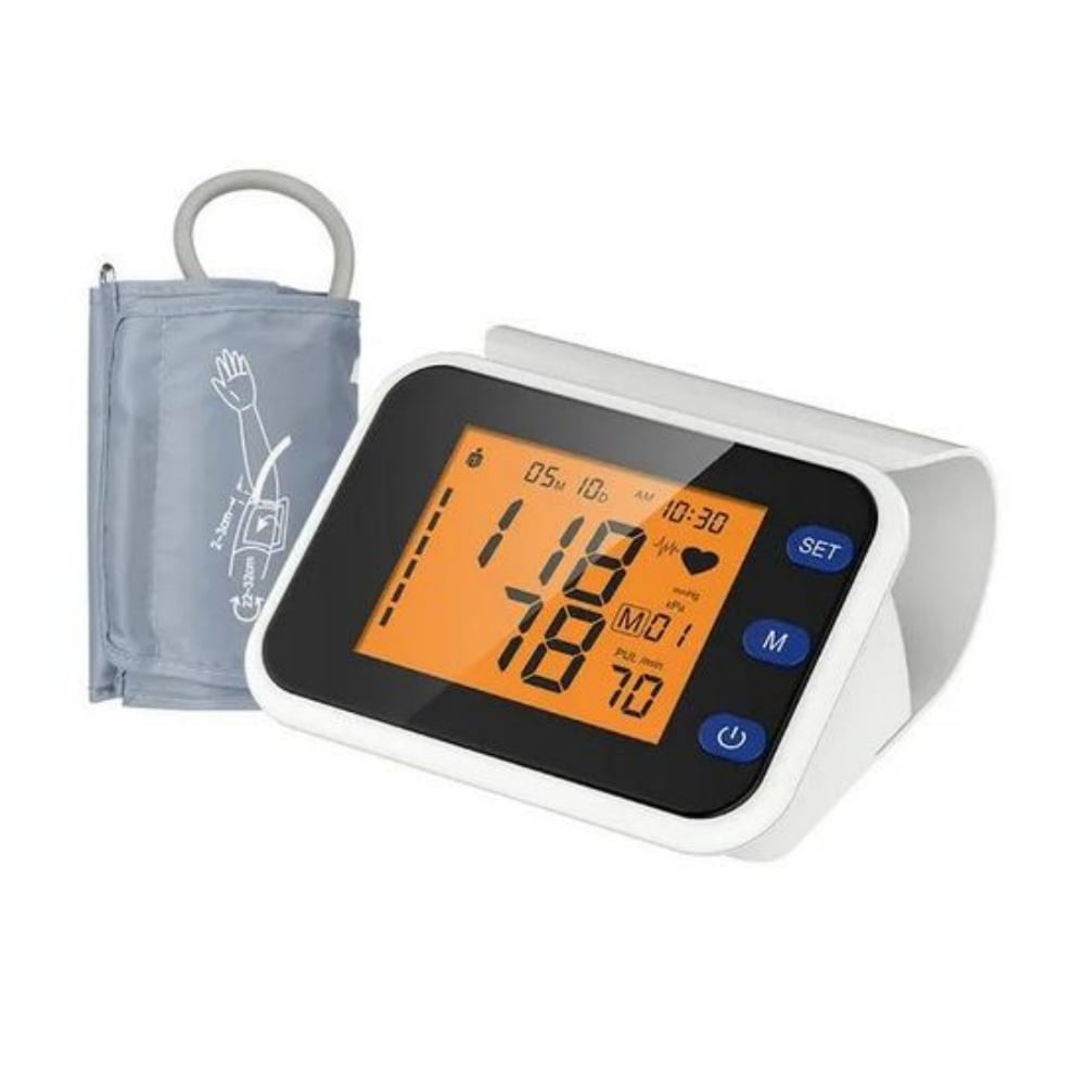 Blood Pressure Monitor With Cuff Storage, Smart Upper Arm Blood Pressure Cuff 8.7-16.5 inches, Large LCD Display