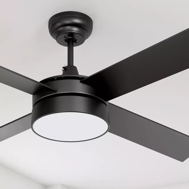 Ceiling Fan Light, 4 Blades Lamp Control Remote Ceiling Fan with 3 Color LED Light