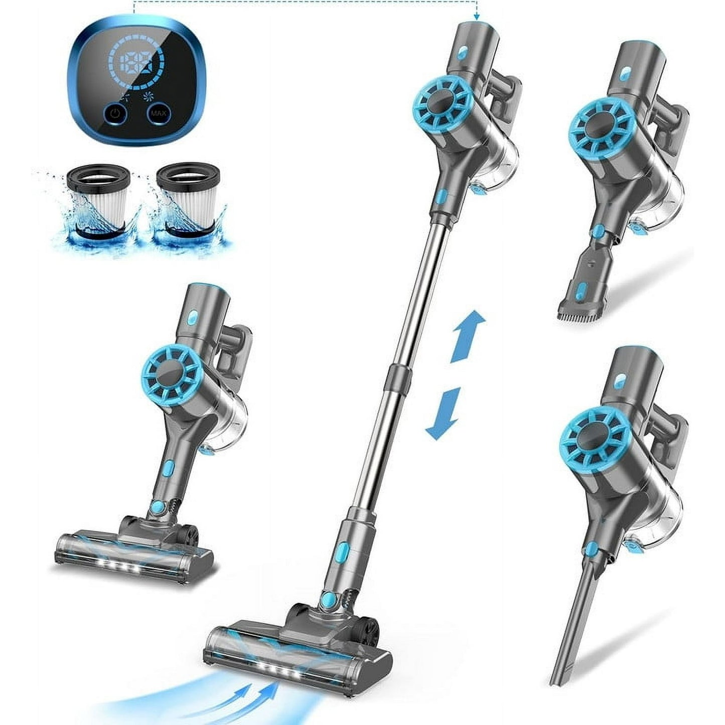 Cordless Stick Rechargeable Vacuum Cleaner,Lightweight Portable Stick Vacuum for Home,Versatile for Home, Carpet, Pet Hair