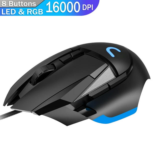 Gaming Mouse Wired with Max 16000 DPI, UDH Computer Mouse with High Performance, Optical Sensor, RGB for PC/Mac/Laptop - Black