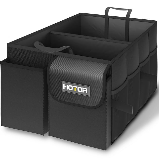 HOTOR Trunk Organizer for SUV - 2 Compartments & 6 Pockets Trunk Organizer for Car, Car Organizers and Storage