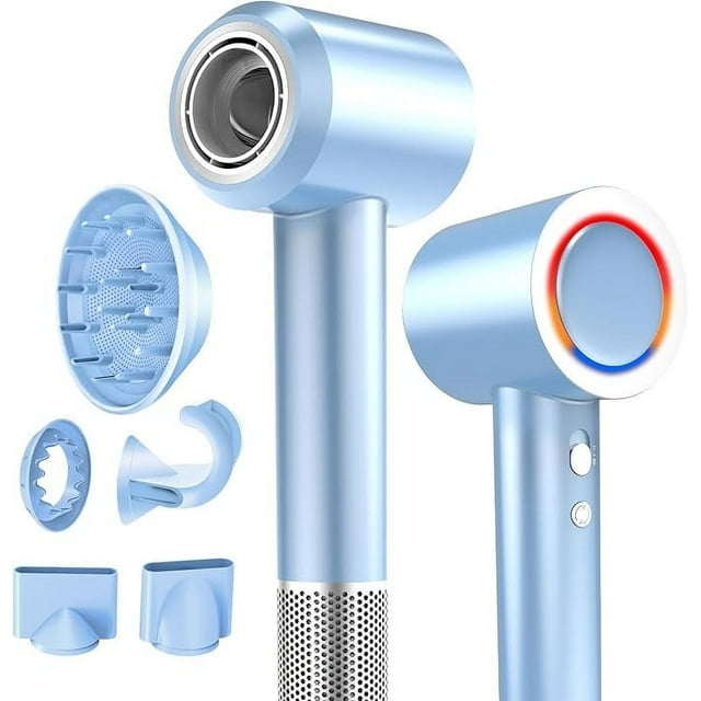 Hair Dryer,Speed Ionic Hair Dryer with Diffuser, Professonal Blow Dryer for Fast Drying,Thermo-Control Hairdryer for Women Home Travel (Blue)