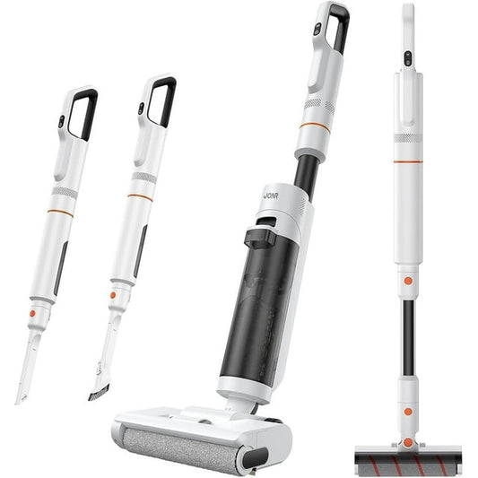 JONR ED20 Pro 4-in-1 Cordless Wet Dry Vacuum Cleaner, 17000 Pa Vacuum Suction Power, Self-Cleaning and Automatic Drying with One Click, Intelligent Voice Reminder