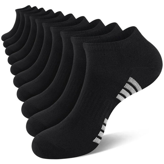 LOOIKOOS 12 Pairs Mens Ankle Socks Lightweight Thin Athletic Sports Running Short Low Cut Socks for Men Balck Socks