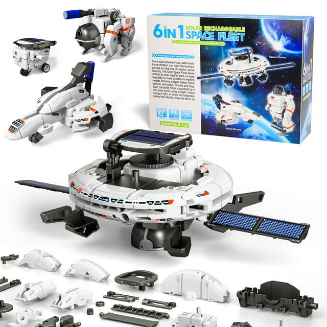 Lucky Doug 6 in 1 Solar Robot Kit, Science Kits for Kids Ages 8-12, Boys Toys ages 8-11