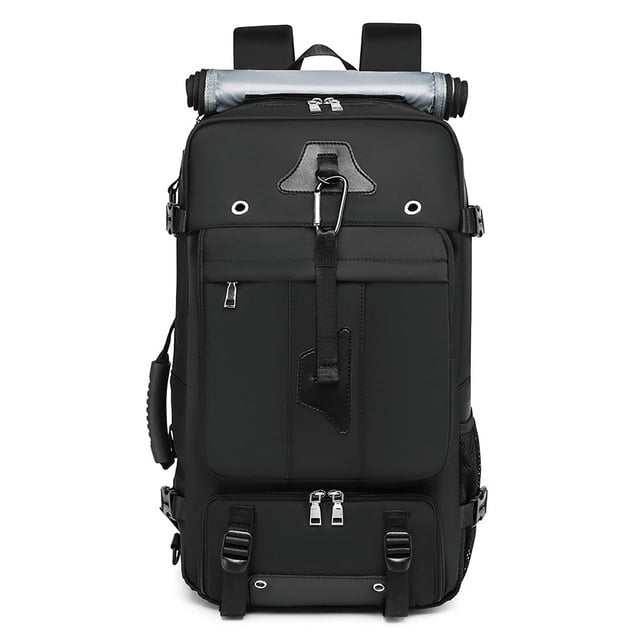 New Fashionable And Advanced Feeling Extra Larger 50L Travel Backpack For Adults, Men Women, Waterproof, Suitable For Hiking, Mountain Climbing, Business Trips Laptop Backpack Boarding Bag,Black