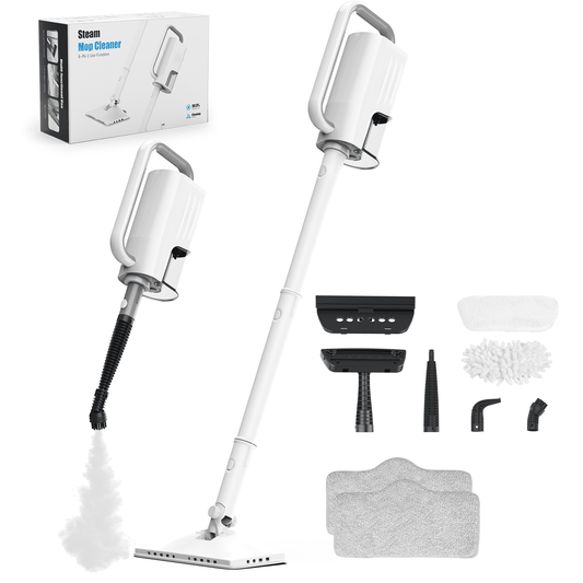 Haoyunduo Steam Mop, 6-in-1 Detachable Handheld Steam Mop Cleaner with 2 Microfiber Pads for Hard Floor, Carpet