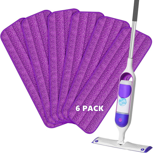 OPCUS Reusable Microfiber Mop Pads for Swiffer PowerMop 6 Pack, Power Mop Pads Refills Replacement for 13 ''-15 '' Spray Mop