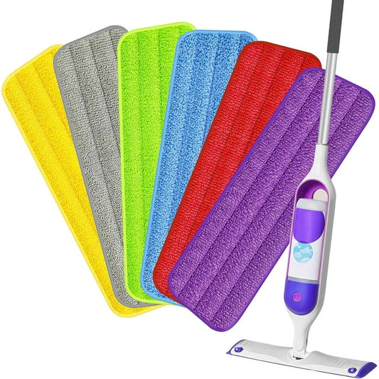 OPCUS Reusable Mop Refills Pads Compatible with Swiffer PowerMop Mop, Washable Microfiber Power Mop Pads Refill for Multi-Surface Floor Cleaning, 6 Pack