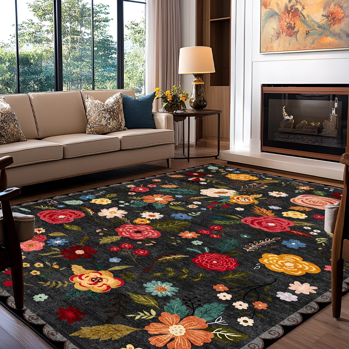 Pentantan 5ft x 8ft Shaggy Area Rugs for Bedroom Living Room, Fluffy Rug Plush Decorative Rug for Indoor Home Floor Carpet