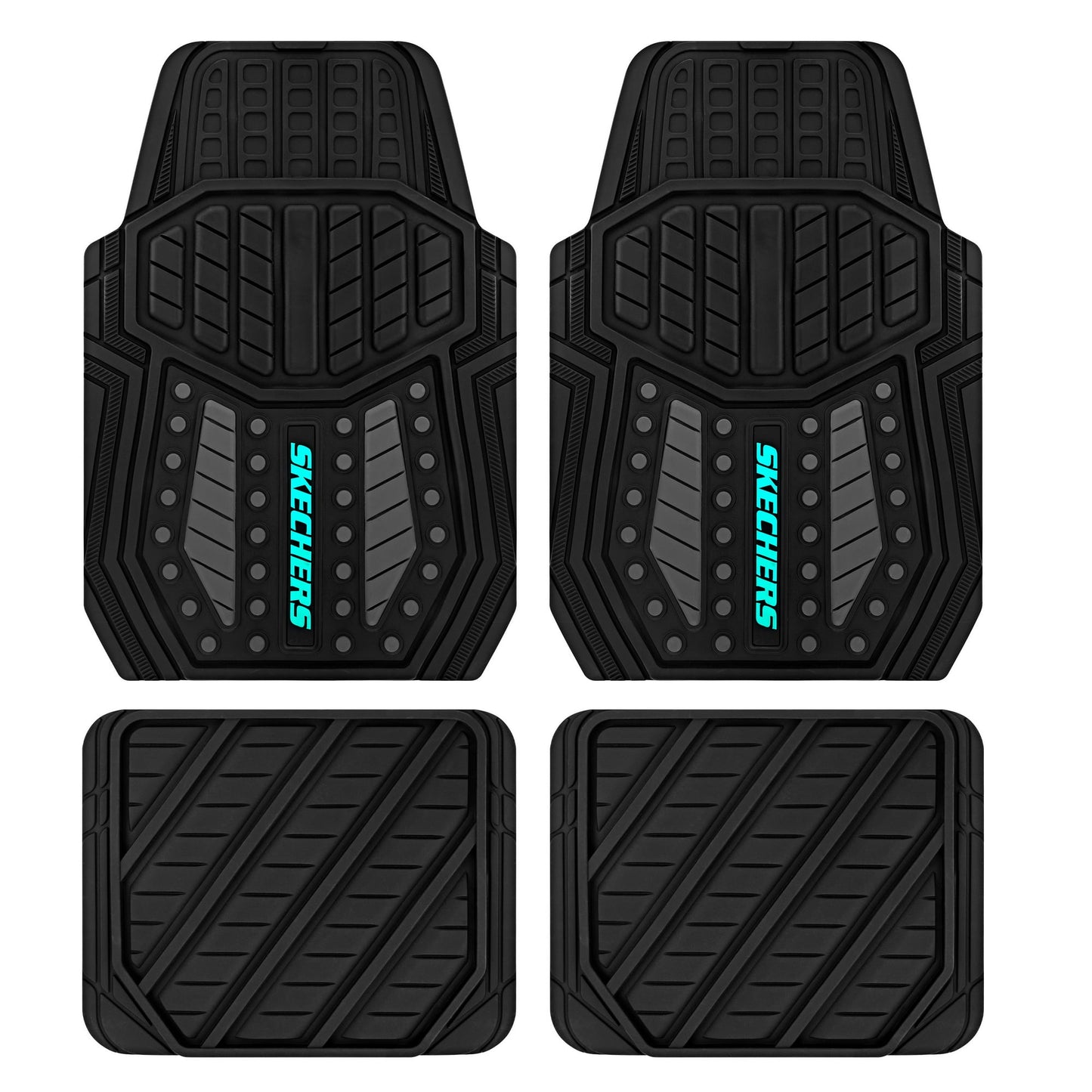 Skechers Hyper Pillar Car Floor Mat - All-Weather, Universal Fit for Most Cars 23SK01