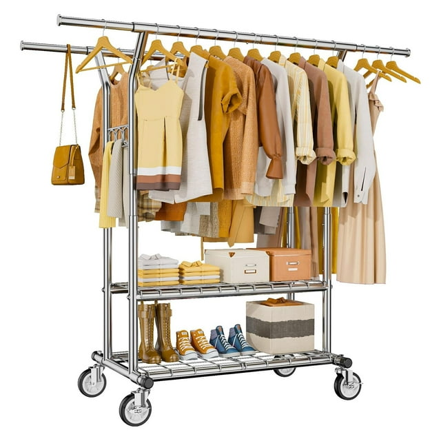 Sakugi Clothing Rack for Hanging Clothes Silver