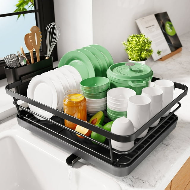 Sakugi Dish Drying Rack, Compact Dish Racks for Kitchen Counter