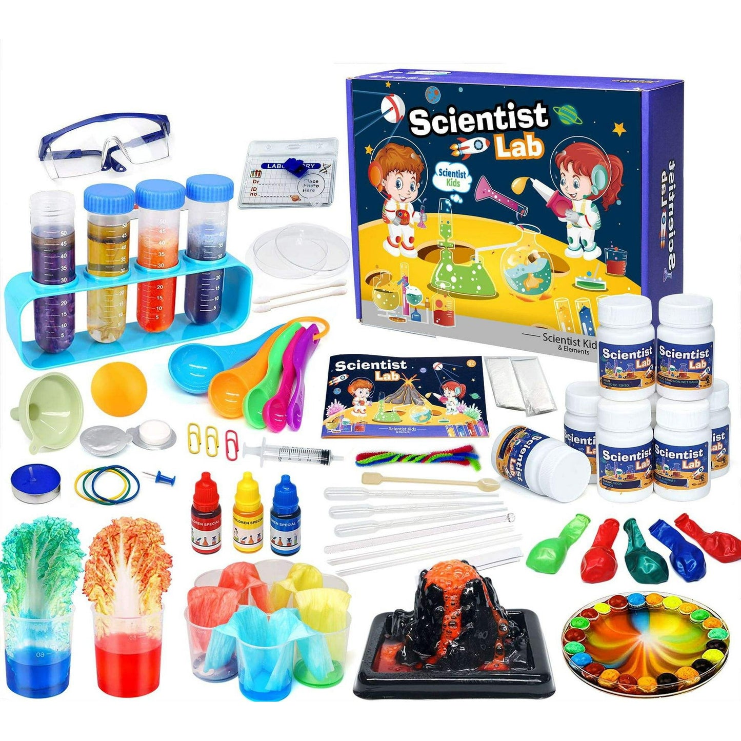 Science Kit for Kids,60 Science Lab Experiments,Scientist Costume Role Play STEM Educational Learning Scientific Tools,Birthday Gifts and Toys for 6 7 8 9 Years Old Boys Girls Kids