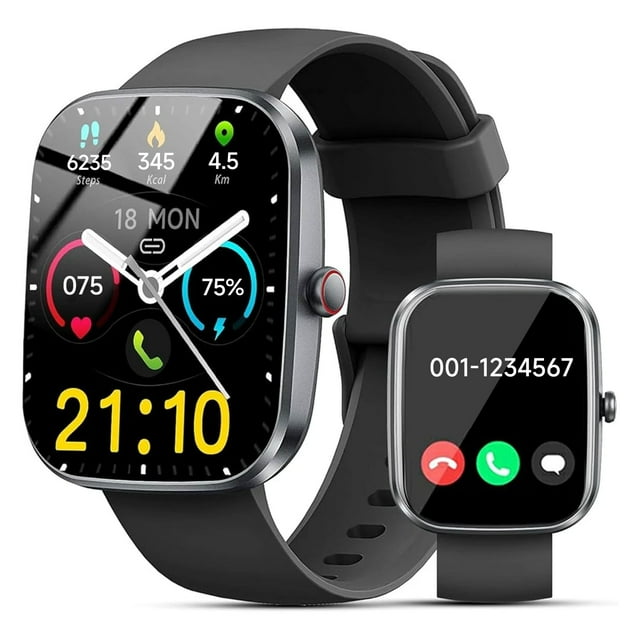 Smart Watch(Answer/Make Call), Fitness Activity Tracker with 110+ Sport Modes, 1.91" IP68 Waterproof Smartwatch for Men Women, for Android iOS, Perfect Gift for Holidays