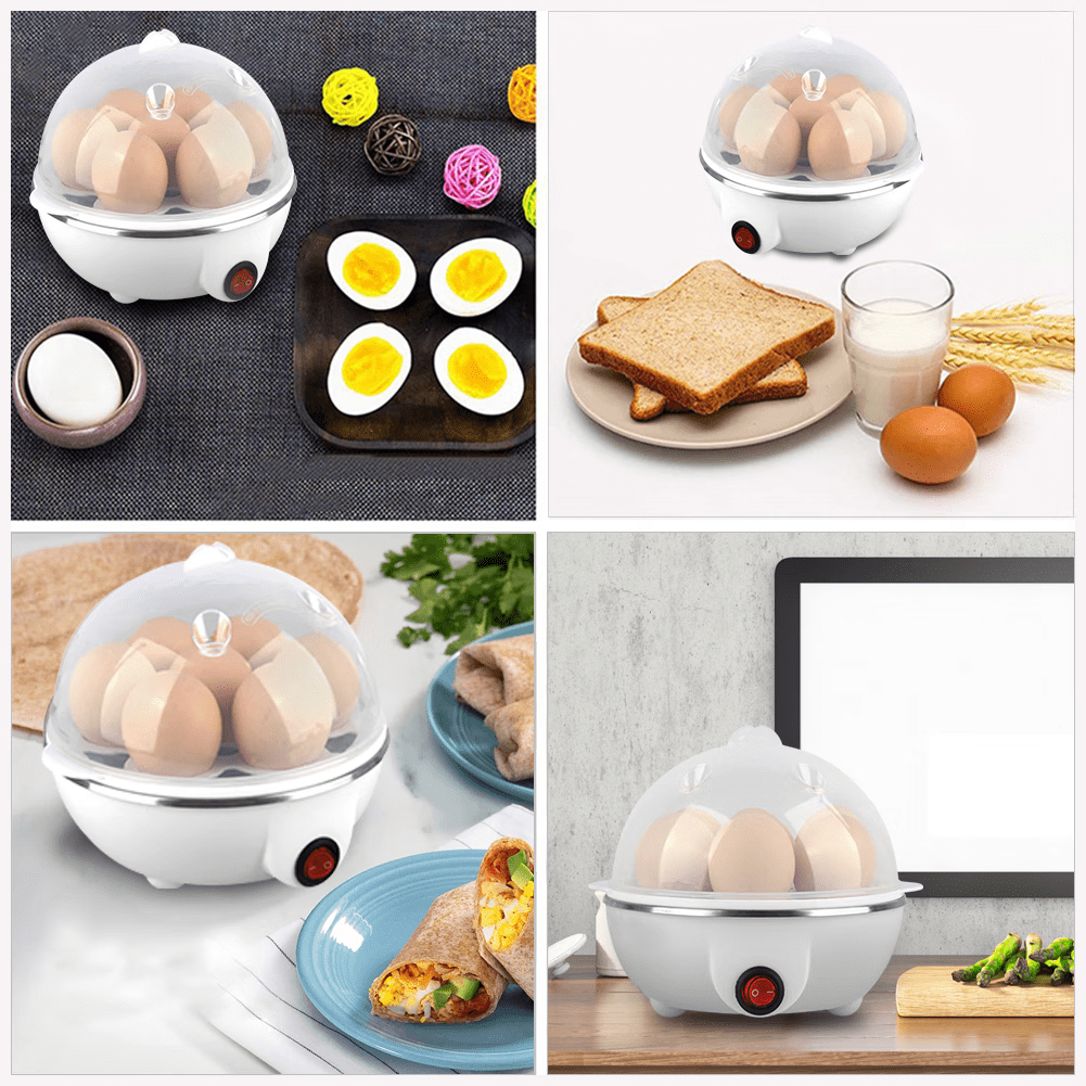 SUGARDAY Egg Cooker with Auto Off Rapid Egg Boiler Electric 14 Egg Capacity Hard Boiled Egg Cooker Microwave White
