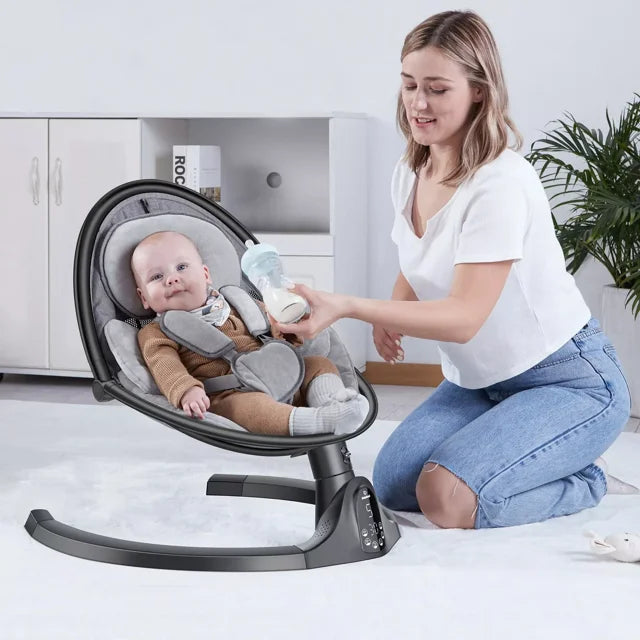 Baby Swing for Infants with Remote Control, 5 Sway Speed, Bluetooth Music