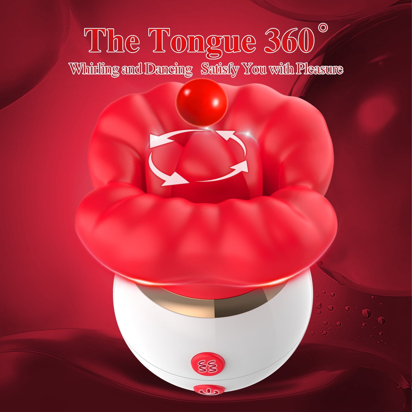 Vibrator Adult Sex Toys for Women - 3IN1 Mouth Sucking Vibrator Rose Sex Toy, 3 Tongue Licking & 10 Vibrating Modes Adult Toys, G Spot Vibrators Female Couples Sex Toys