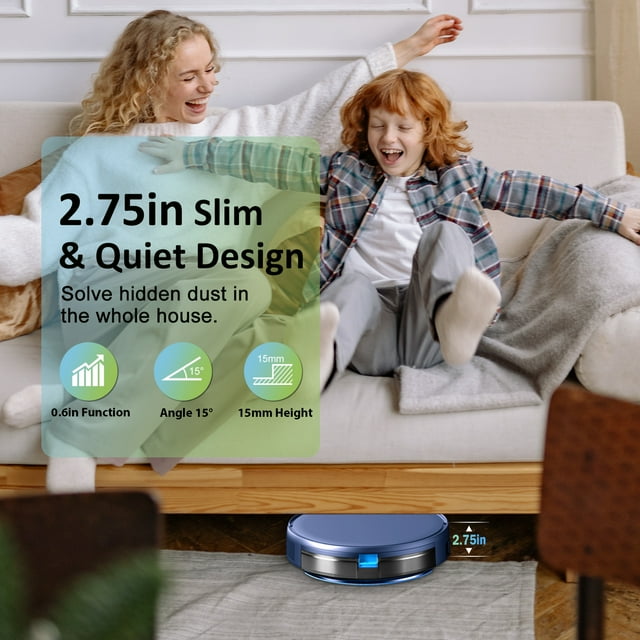 GOOVI Robot Vacuum Cleaner,2 in 1 Robot Vacumm Mop Combo, With Alexa/WiFi/App Connection,for Pet Hair,Hard Floor