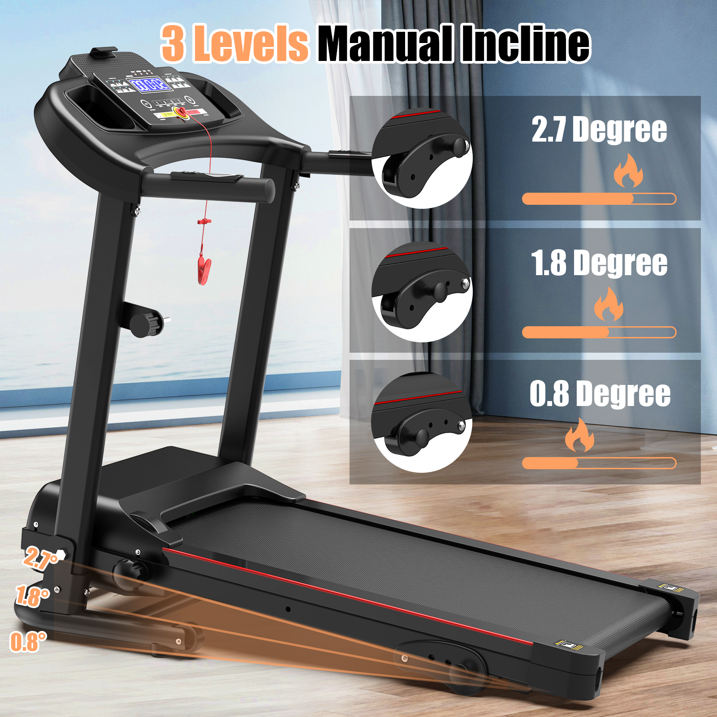 FLIMDER 2.5HP Folding Treadmills for Home with Bluetooth & Incline, Portable Running Machine Electric Compact Treadmills Foldable for Exercise Home Gym Fitness Walking Jogging