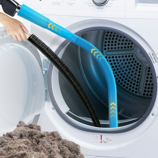 propuri Dryer Vent Cleaning Kit, Dryer Lint Vacuum Attachment and Flexible Dryer Lint Brush,2PCS Blue