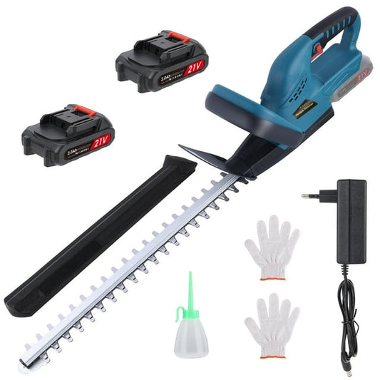 21V 20" Cordless Electric Hedge Trimmer with 2.0Ah Battery & Charger, Handheld Hedge Cutter, Grass Shrub Trimmer, Lightweight & Compact Trimmer for Garden Yard Bush & Shrub Cutting, Trimming, Pruning