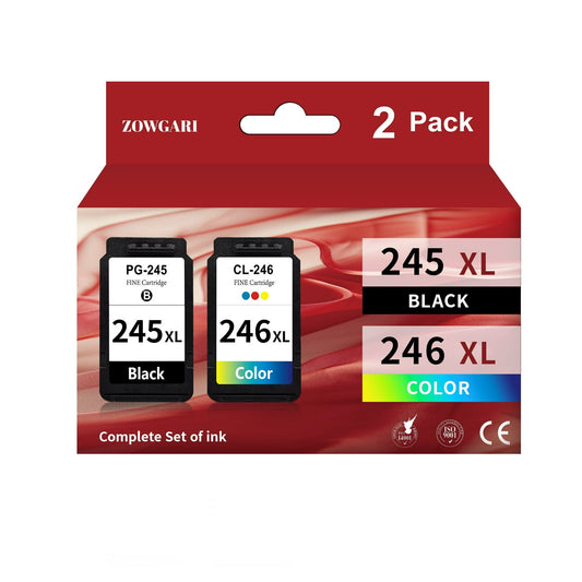 245XL Ink Cartridges for Canon Ink 245 and 246 for PIXMA MG2522 MG2520 TS3122 MX492 MX490 Printer (Black, Tri-Color)