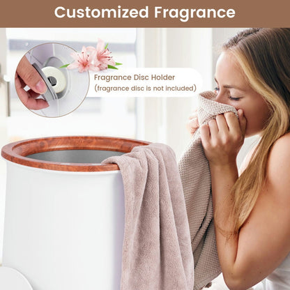 Topcobe 23L Large Luxury Bucket-Style Towel Warmer with Fragrant Disc Holder, Large Capacity Towel Warmers for Bathroom-Coffee