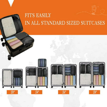 HOTOR 6 Pieces Packing Cubes for Travel Essentials, Space-Saving Suitcase Organizer