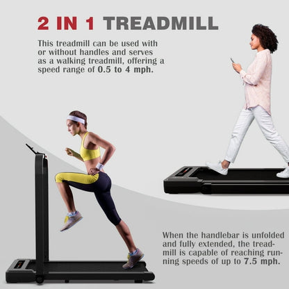 FLIMDER Walking Pad, Sturdy & Durable Under Desk Treadmill, Folding Treadmill with 300LBS Capacity, Beautifully Designed Installation-Free Treadmills for Home Small, Bluetooth Speaker