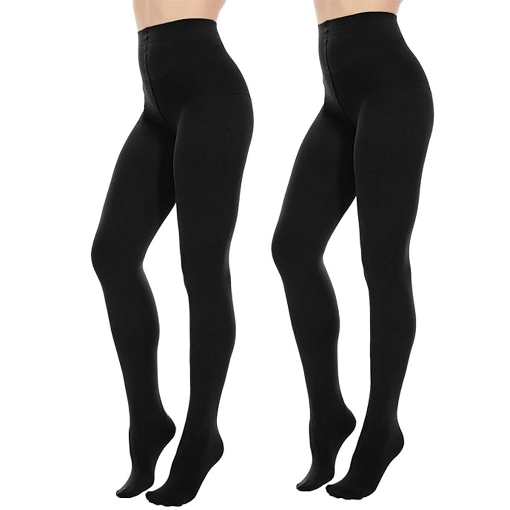 LOOIKOOS 80 Den Soft Opaque Tights,2Pairs Black Stockings for Women Nylons for Women(S/m)