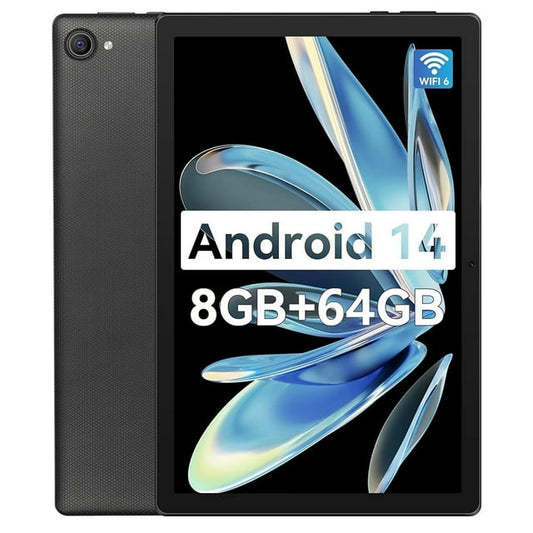 AEEZO Tablet 10 inch Android 14,Octa-Core Processor with 64GB Storage, Dual 5MP+8MP Camera, WiFi 6, Bluetooth,Long Battery Life, Performance Tablet (Black)