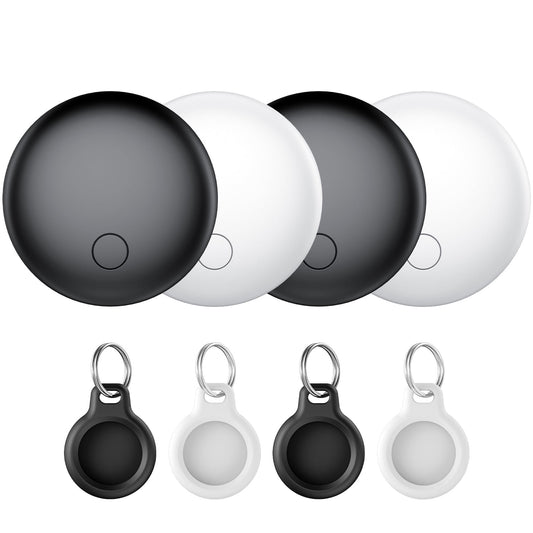 Air Tracker, Bluetooth Tracker Tag-4 Pack, Item Finder Works with Find My App (iOS Only), Smart Tag for Keys/Wallets/Luggage/Backpacks, Replaceable Battery, IP67 Waterproof, Worldwide Tracking