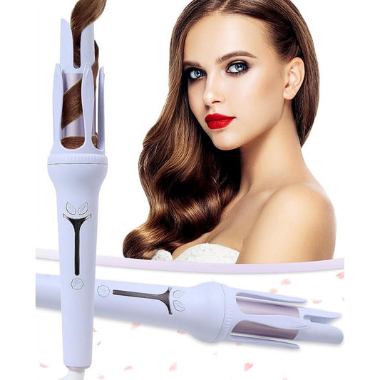 Automatic Curling Iron, Rotating Curling Wand with 7 Temp & 5 Timers Setting for Different Hair Types, Safe Auto Shut-Off Hair Curler for Long Lasting Waves