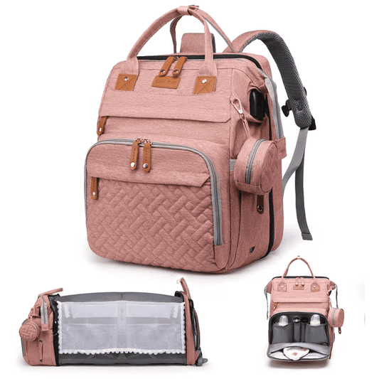 Baby Diaper Bag Backpack with Changing Station,Waterproof 30L Large Capacity Portable Travel Bag for Moms Dads,Insulated Milk Pocket &USB Charging Port